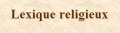 Lexique religieux